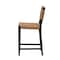 Baxton Studio Alise Modern Bohemian Dark Brown Mahogany Wood and Banana Fiber Counter Stool 228-13127-ZORO - alternate 9